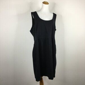 BODEN Black Sleeveless Cotton Blend Pockets Dress